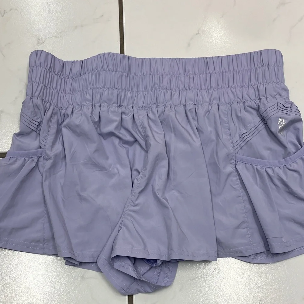 FP Movement by Free People Get Your Flirt On Purple Athletic Shorts Size Medium - Picture 5 of 17